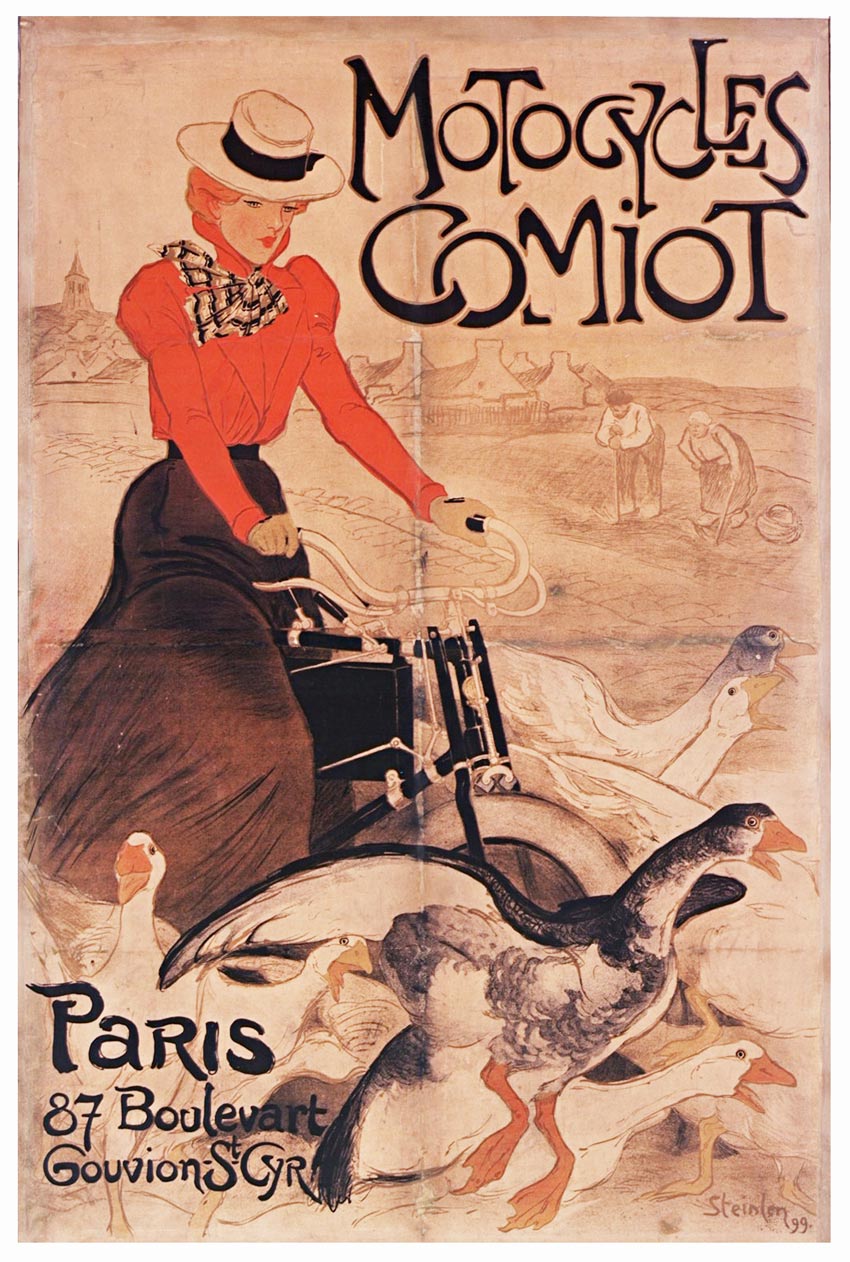 Théophile Steinlen (1859 – 1923), Comiot Motocycles 1899