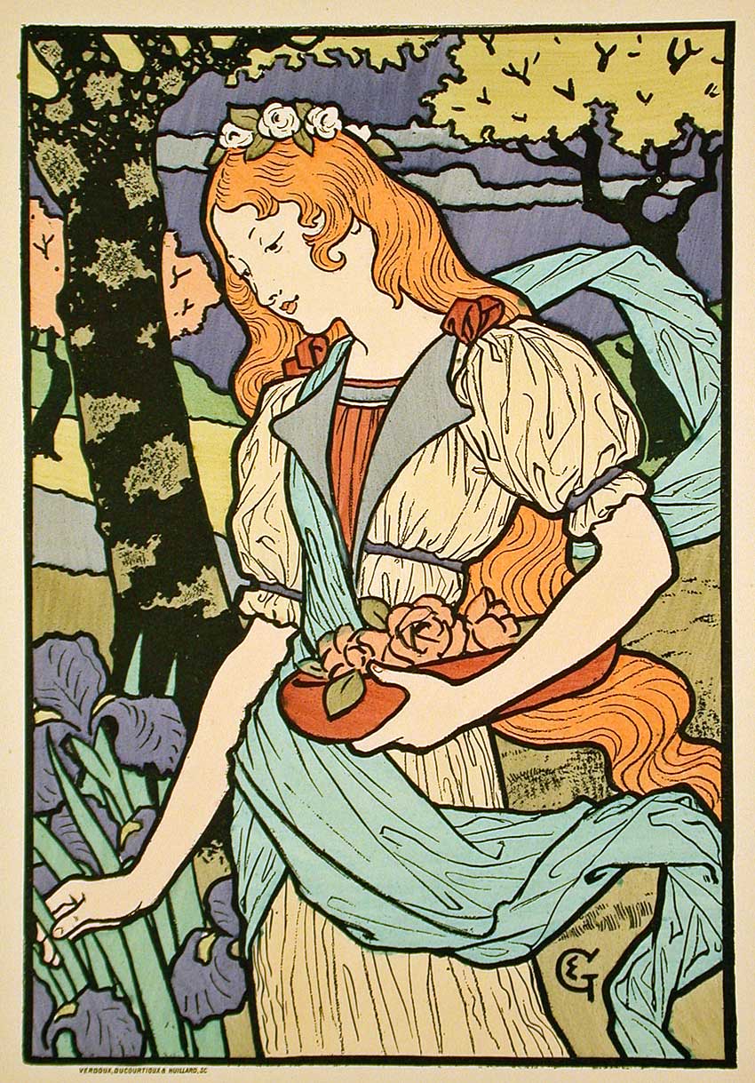 Eugène Grasset (1845 – 1917), plakát előnyomat a Grafton Gallery, London, részére, 1897