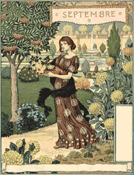Eugène Samuel Grasset, September. La Belle Jardiniere (1896)