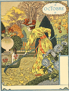 Eugène Samuel Grasset, October. La Belle Jardiniere (1896)